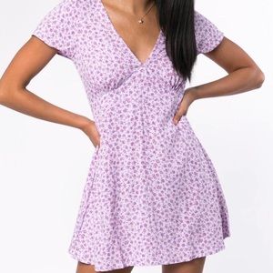 Motel Purple floral elara dress